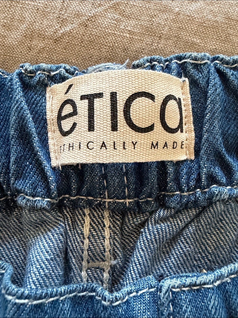 Etica Wide-Leg Denim Jeans in Blue